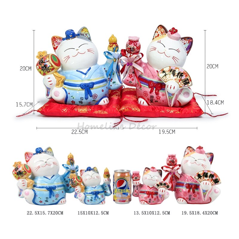 Maneki Neko Momo (2 Größen und 2 Farben)