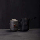 Teapot with Teacups Travel Set Hitomi - Black - Tea Pot