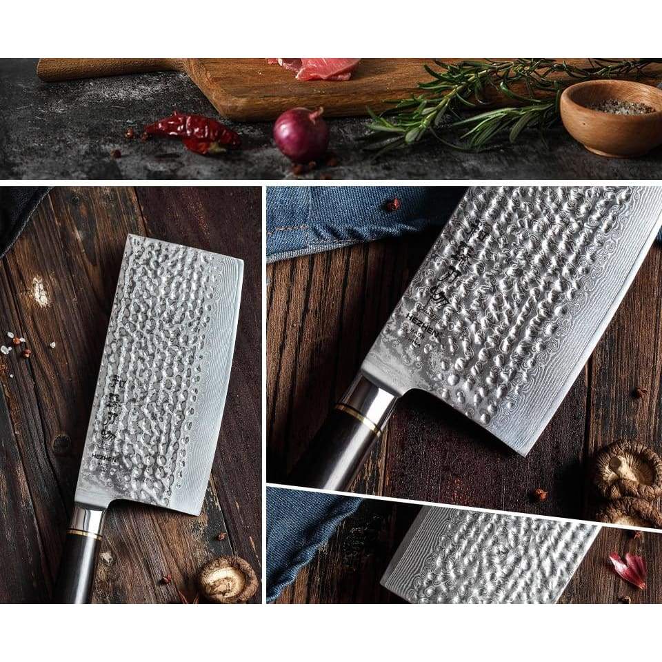 Usuba Damascus Knife Kenji - Knives