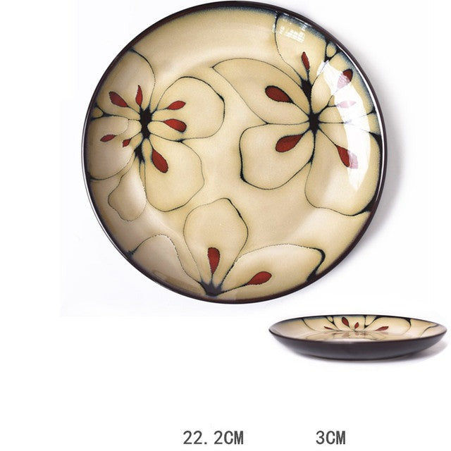Handgemalte Vintage Teller Chishu (6 Farben)