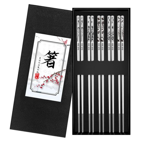 japanische Ess-Stäbchen, schwarz, 5 er Pack, 4,99 €