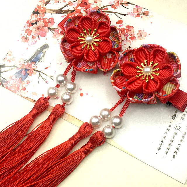 Kanzashi Haarspange Tado (5 Farben)