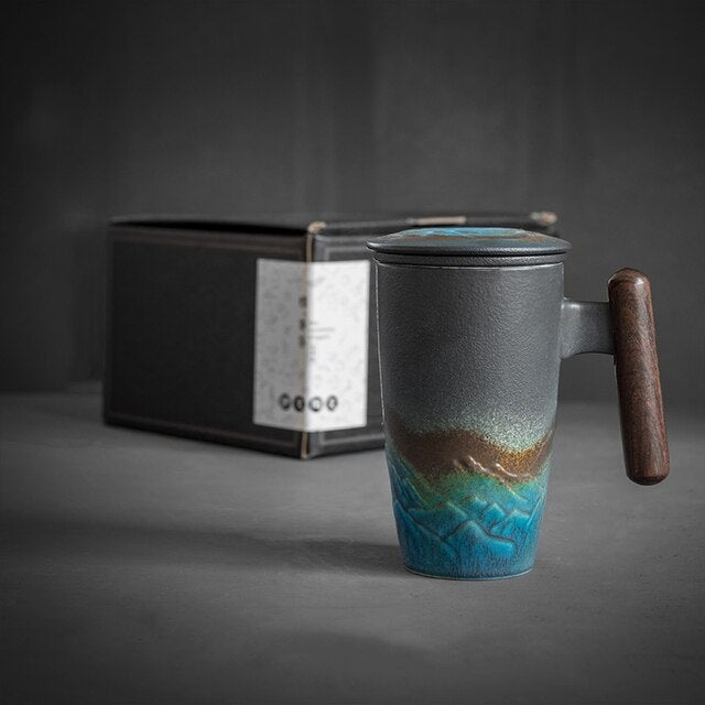 Keramik Teetasse mit Filter Hijoka (2 Farben)