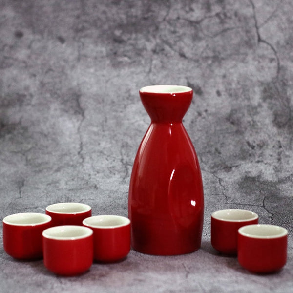 Keramik Sake Set Furukawa (5 Farben)